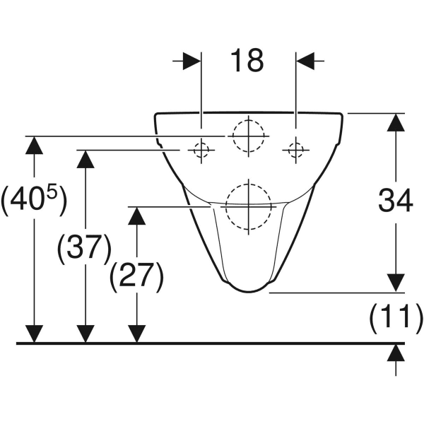 Keramag Geberit Selnova Comfort Wall-hung WC Washdown Large Projection Barrier-free Rimfree
