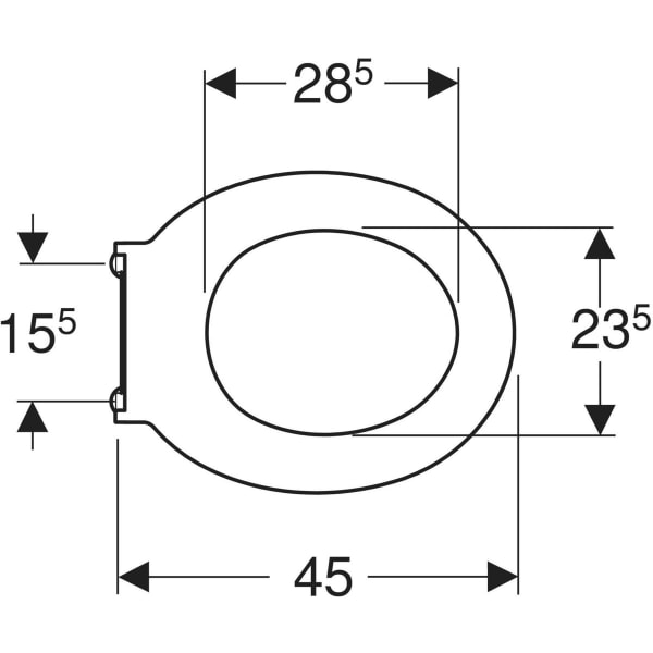 Keramag Geberit Selnova Comfort WC Seat Ring Barrier-free Antibacterial Fastening From Above