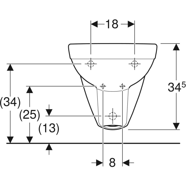 Keramag Geberit Selnova Compact Wall-hung Bidet Small Projection