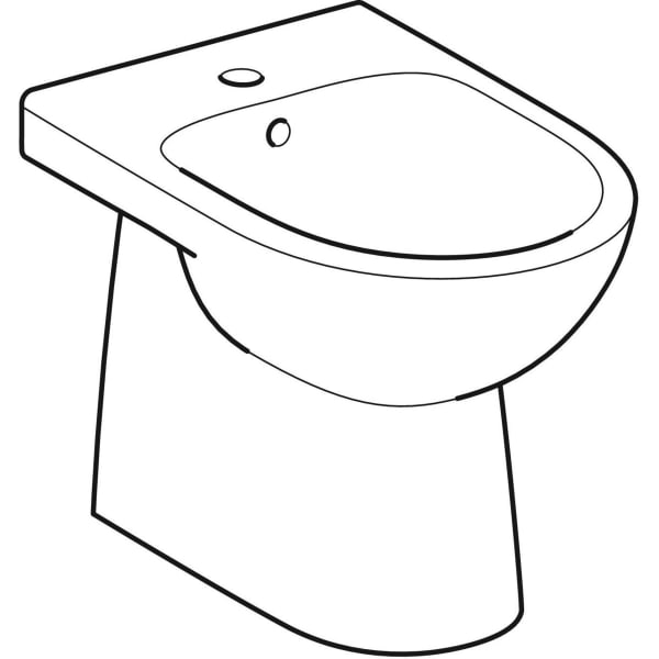 Keramag Geberit Selnova Floor-standing Bidet Back-to-wall Semi-shrouded