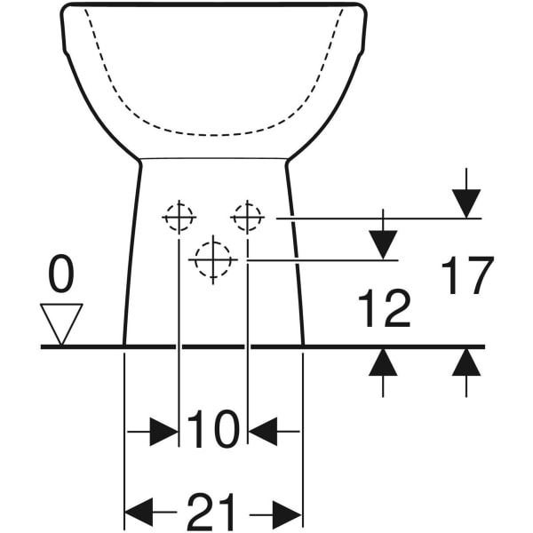 Keramag Geberit Selnova Floor-standing Bidet Back-to-wall Semi-shrouded