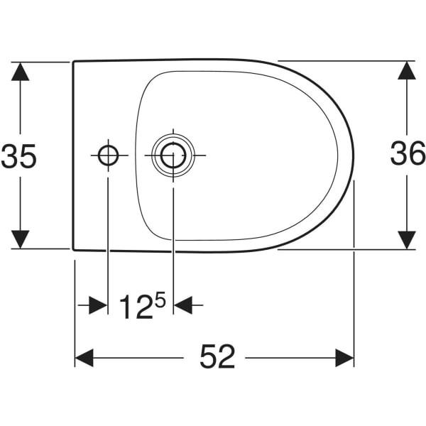 Keramag Geberit Selnova Floor-standing Bidet Semi-shrouded