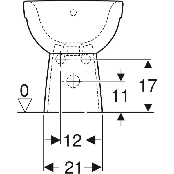 Keramag Geberit Selnova Floor-standing Bidet Semi-shrouded