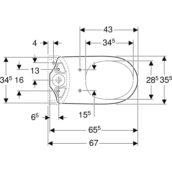 Keramag Geberit Selnova Floor-standing WC For Close-coupled Exposed Cistern Washdown Vertical Outlet