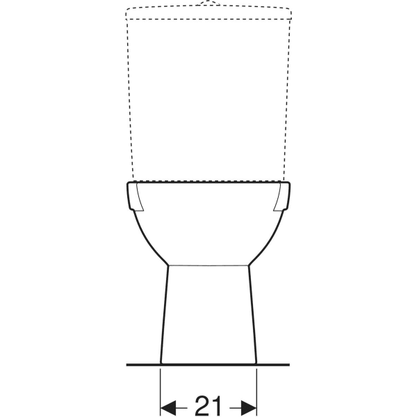 Keramag Geberit Selnova Floor-standing WC For Close-coupled Exposed Cistern Washdown Vertical Outlet Semi-shrouded