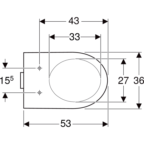 Keramag Geberit Selnova Floor-standing WC Washdown Back-to-wall Horizontal Outlet Semi-shrouded