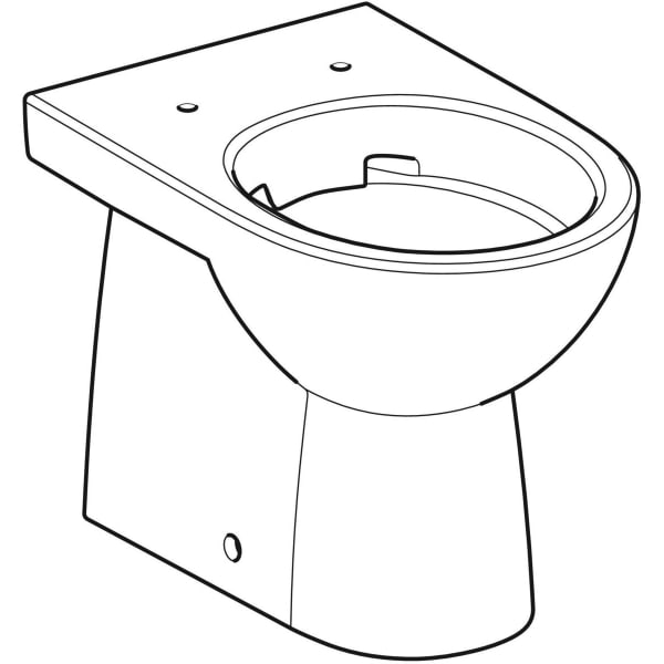 Keramag Geberit Selnova Floor-standing WC Washdown Back-to-wall Horizontal Or Vertical Outlet Semi-shrouded Rimfree