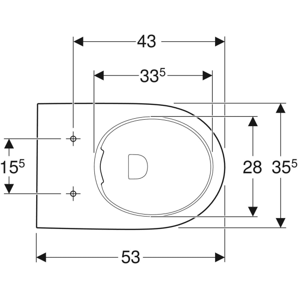 Keramag Geberit Selnova Floor-standing WC Washdown Back-to-wall Horizontal Or Vertical Outlet Semi-shrouded Rimfree