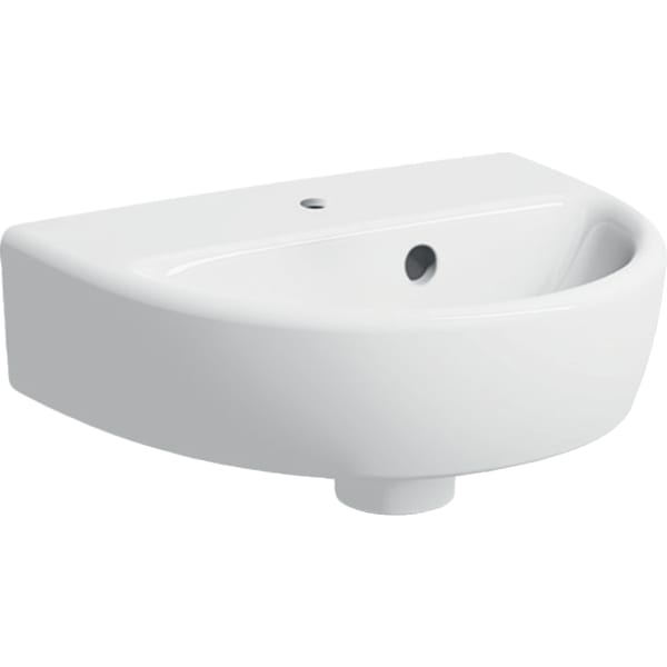 keramag Geberit Selnova handrinse basin with asymmetrical overflow