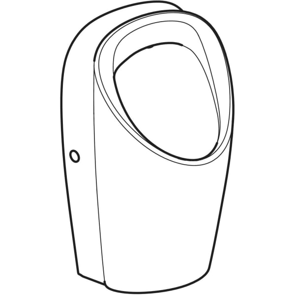 Keramag Geberit Selnova L Urinal Inlet From The Rear Outlet To The Rear Or Downwards