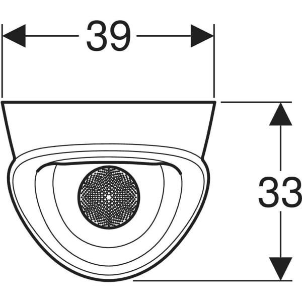 Keramag Geberit Selnova L Urinal Inlet From The Rear Outlet To The Rear Or Downwards
