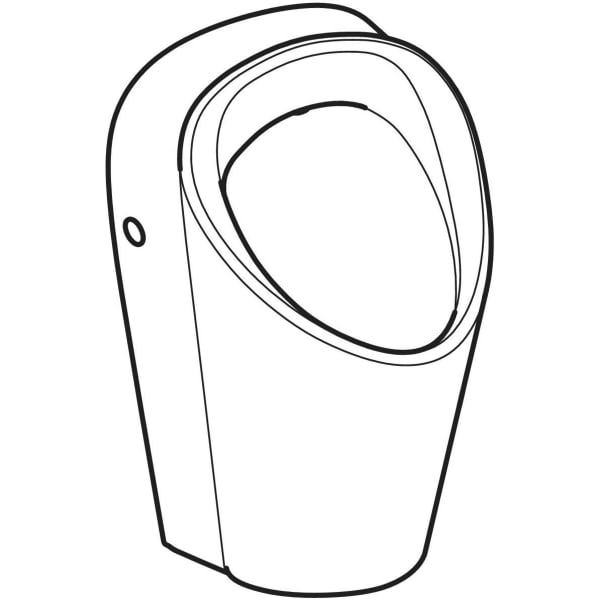 Keramag Geberit Selnova M Urinal Inlet From The Rear Outlet To The Rear Or Downwards