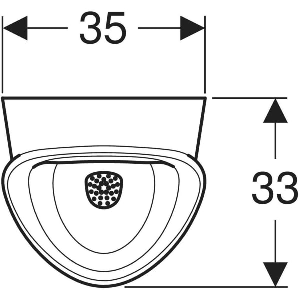 Keramag Geberit Selnova M Urinal Inlet From The Rear Outlet To The Rear Or Downwards