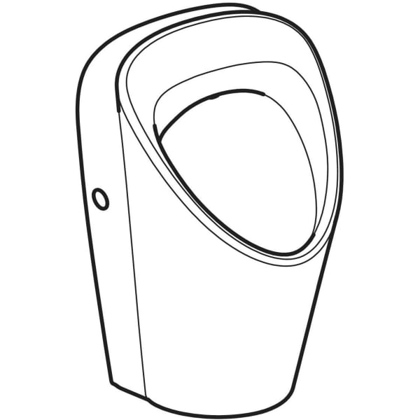 Keramag Geberit Selnova S Urinal Inlet From The Rear Outlet To The Rear Or Downwards