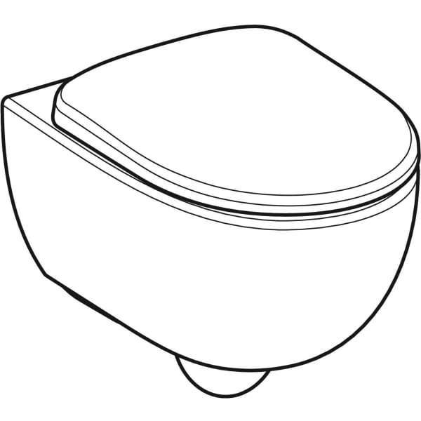 Keramag Geberit Selnova Set Of Wall-hung WC Premium Washdown Shrouded Rimfree With WC Seat