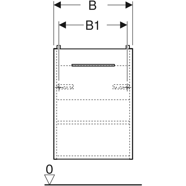Keramag Geberit Selnova Square Cabinet For Handrinse Basin With One Door