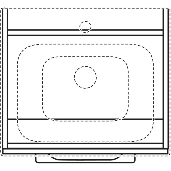 Keramag Geberit Selnova Square Cabinet For Vanity Basin Slim Rim With One Door