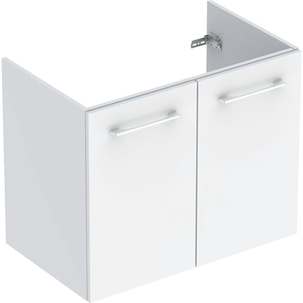 keramag Geberit Selnova Square cabinet for vanity basin slim rim with two doors