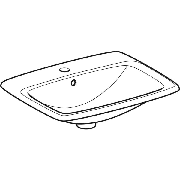 Keramag Geberit Selnova Square Countertop Washbasin