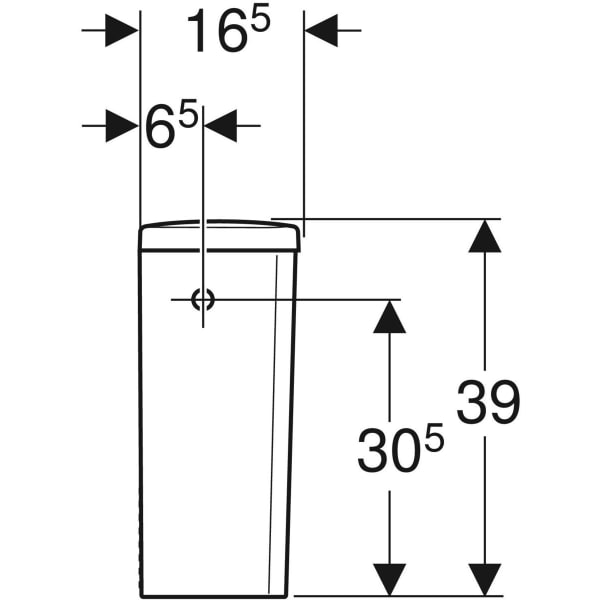 Keramag Geberit Selnova Square Exposed Cistern Close-coupled Dual Flush Lateral Water Supply Connection For WC Rimfree