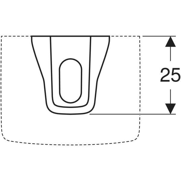 Keramag Geberit Selnova Square Half Pedestal For Handrinse Basin