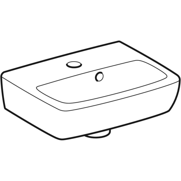 Keramag Geberit Selnova Square Handrinse Basin With Asymmetrical Overflow