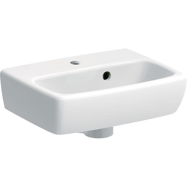 keramag Geberit Selnova Square handrinse basin with asymmetrical overflow