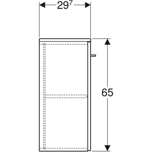 Keramag Geberit Selnova Square Low Cabinet With One Door