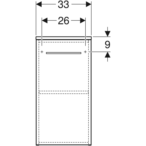 Keramag Geberit Selnova Square Low Cabinet With One Door