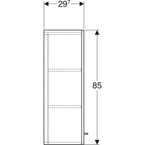 Keramag Geberit Selnova Square Medium Cabinet With One Door