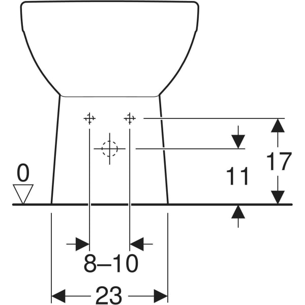 Keramag Geberit Selnova Square Premium Floor-standing Bidet Back-to-wall Semi-shrouded