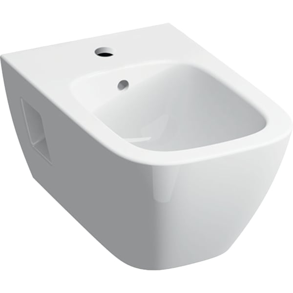 keramag Geberit Selnova Square Premium wall-hung bidet semi-shrouded