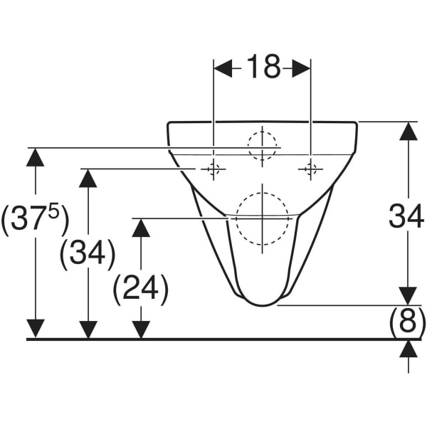 Keramag Geberit Selnova Square Wall-hung WC Washdown