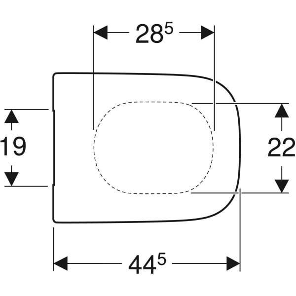 Keramag Geberit Selnova Square WC Seat Fastening From Above