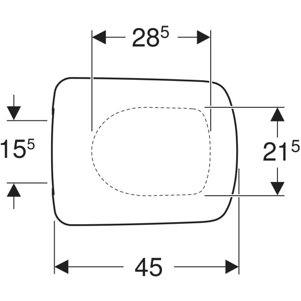Keramag Geberit Selnova Square WC Seat Fastening From Below
