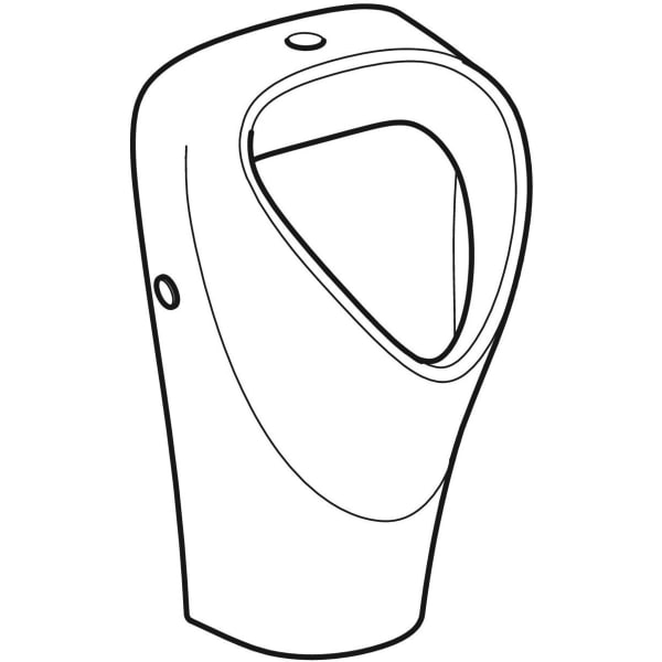 Keramag Geberit Selnova Urinal Trigonal Inlet From The Top Outlet To The Rear Or Downwards