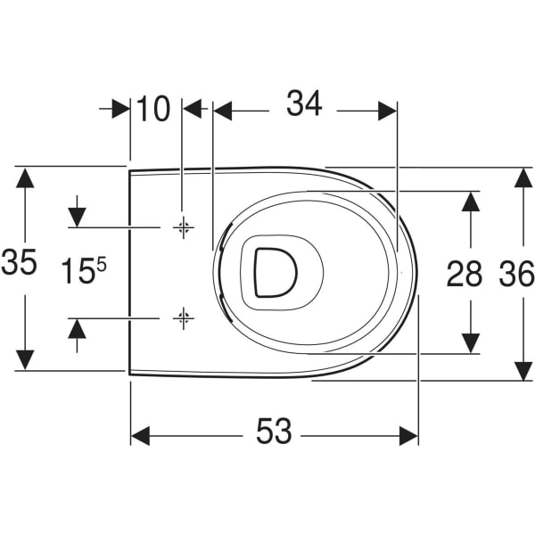 Keramag Geberit Selnova Wall-hung WC Premium Washdown Shrouded Rimfree
