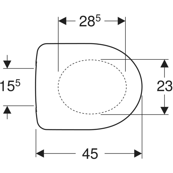 Keramag Geberit Selnova WC Seat With Hinges Made Of Plastic Fastening From Below
