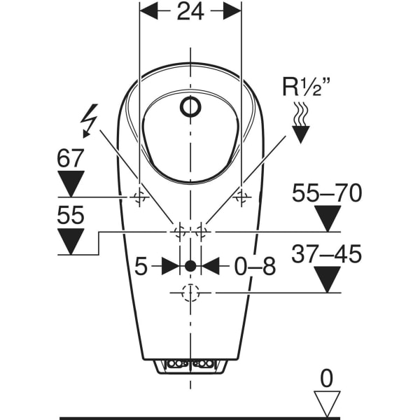 Keramag Geberit Selva Urinal For Integrated Control