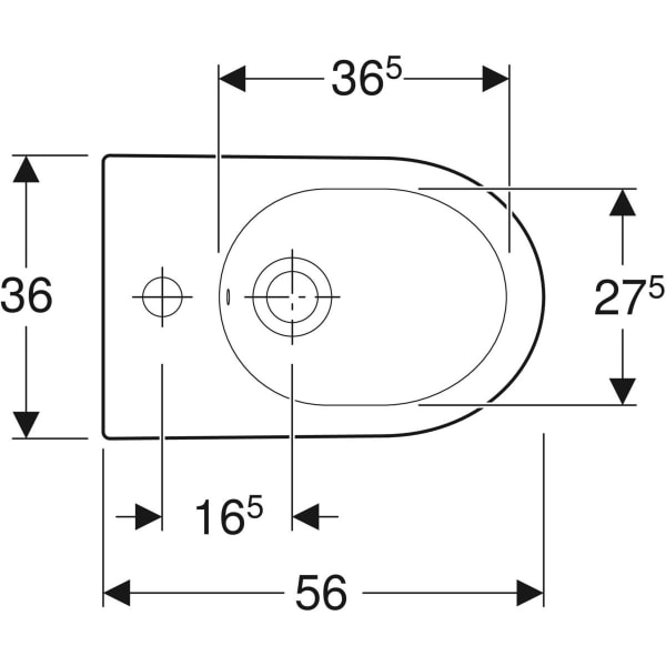 Keramag Geberit Senya Floor-standing Bidet Back-to-wall Shrouded