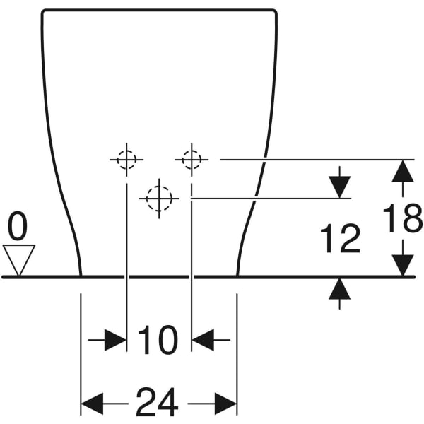 Keramag Geberit Senya Floor-standing Bidet Back-to-wall Shrouded