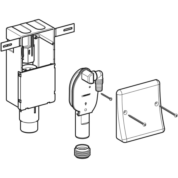 Keramag Geberit Set Of Concealed Trap For Devices With One Connection In-wall Cabinet And Cover Plate