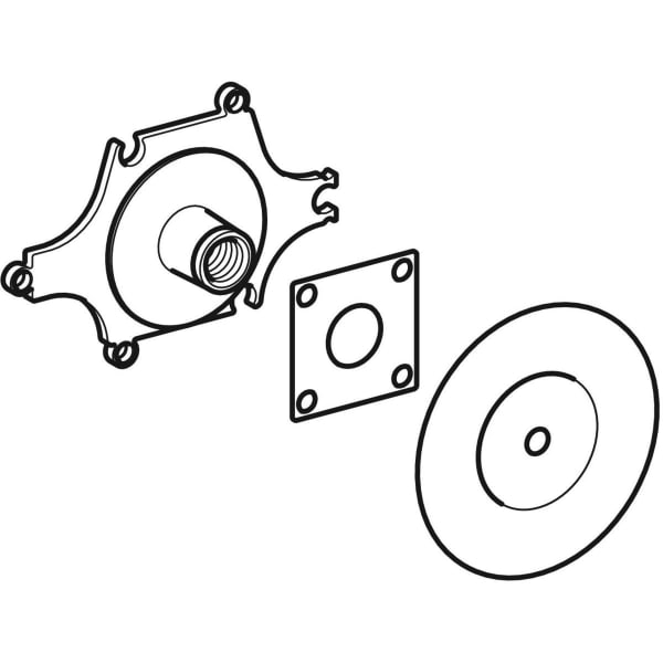 Keramag Geberit Set Of Tap Connector Straight With Male Thread MF 1/2" Premounted Drywall Construction