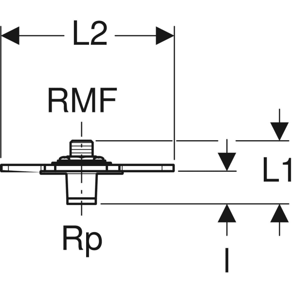 Keramag Geberit Set Of Tap Connector Straight With Male Thread MF 1/2" Premounted Drywall Construction