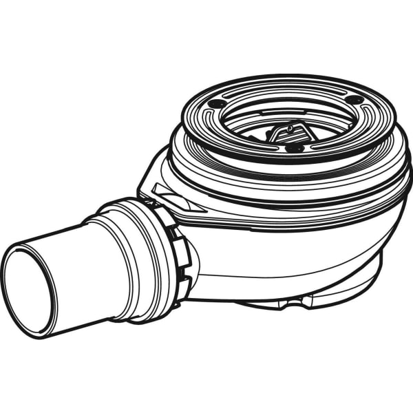 Keramag Geberit Shower Drain D90 Depth Of Water Seal 50 Mm Outlet Made Of PE