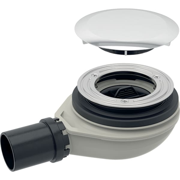 keramag Geberit shower drain d90 with drain cover depth of water seal 30 mm outlet made of PE