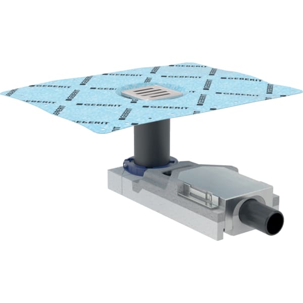 keramag Geberit shower floor drain for screed height at inlet 65–90 mm