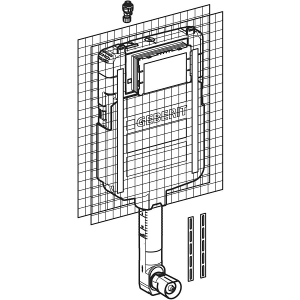 Keramag Geberit Sigma Concealed Cistern 8 Cm 4.5 / 3 Litres