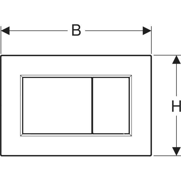 Keramag Geberit Sigma01 Actuator Plate Square Dual Flush