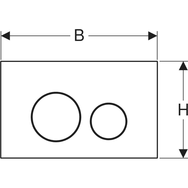 Keramag Geberit Sigma40 Actuator Plate Round Dual Flush